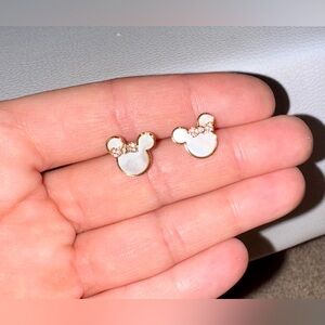 Feminine Delicate small fashion Mouse head stud earrings, S925 Sterling silver